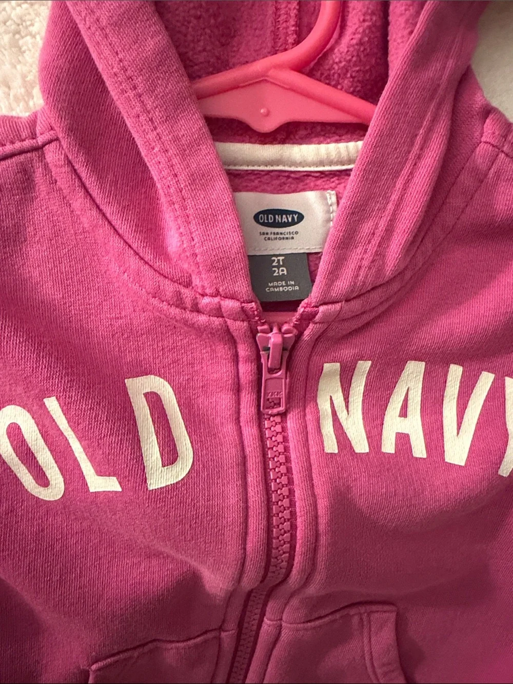 GAP Girls Yellow Hooded Zip Sweatshirt with Pink Logo